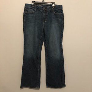Eddie Bauer 12S dark button fly trouser jeans